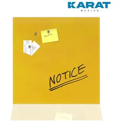 Karat office Design-Glas-Memoboard   Print   Gelb