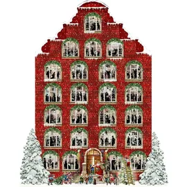 Coppenrath Verlag Wand-Adventskalender Nostalgisches Weihnachtshaus mit 24 Pop-up-Szenen