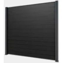 Gutta Sichtschutzzaun-Element WPC 202 x 186 cm Grau