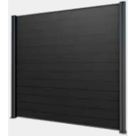 Gutta Sichtschutzzaun-Element WPC 202 x 186 cm Grau