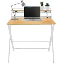 HJH Office Schreibtisch Easy Clap Eiche hell / Weiß