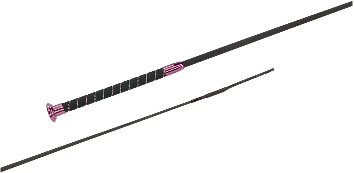 FLECK Dressurgerte SilkTouch CrystalPink schwarz 120 cm
