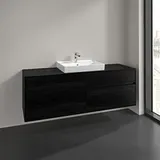 Villeroy & Boch Villeroy und Boch Collaro Waschtischunterschrank C02500AB 160x54,8x50cm, Waschtisch mittig, black oak