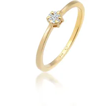 Elli DIAMONDS Ring Solitär Verlobung Diamant (0.045 ct.) 585 Gelbgold