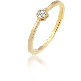 Elli DIAMONDS Ring Solitär Verlobung Diamant (0.045 ct.) 585 Gelbgold