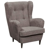Roller Mid.you Ohrensessel , Braun, Textil, 78x102x98 cm Made in Eu Wohnzimmer, Sessel, Ohrensessel