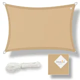 Hanse Sonnensegel Schattensegel Schattenspender Polyester Recheck 2x3m Sand