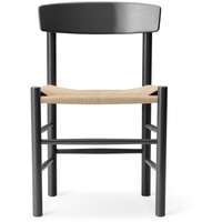 J39 Mogensen Stuhl, buche schwarz lackiert / sitz schnurgeflecht natur