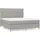 vidaXL Boxspringbett mit Matratze Hellgrau 160x200 cm Stoff