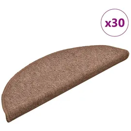 vidaXL Stufenmatten 30 Stk. 56x17x3 cm Braun Halbrund