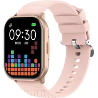 Damen Herren Smartwatch Laufuhr Sportuhr Outdoor Schrittzähler Telefonfunktion Fitness Tracker Gesundheitsuhr Blutdruckmessung Pulsuhr Android IOS - Rosa