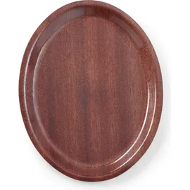 HENDI Serviertablett oval 20x26,5 cm Woodform