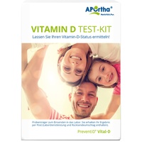APOrtha® Vitamin D Test-Kit für zu Hause inkl. Proben-Versand zum Labor, Vitamin D Spiegel schnell und einfach testen, zertifiziertes Labor Preventis für Selbsttest des Vitamin-D-Status