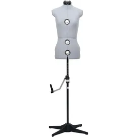 vidaXL Schneiderpuppe Verstellbar Weiblich Grau S Größe 33-40