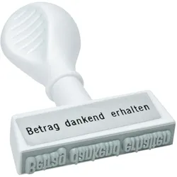 WEDO Textstempel -Betrag dankend erhalten- Packung mit 6 Stück