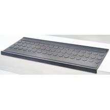 Jet-Line Stufenmatte Melina Außenbereiche Treppenmatten Antirutschmatte 25x75cm schwarz Punkt groß außen rutschhemmend 25 x 75 cm