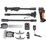18-v-akku-teleskop-heckenschere – 18.500 U/min Motor – Ausziehbar Bis Zu 1,8 M – Doppelte Sicherheitsvorrichtung – Verstellbarer Kopf 0–135° – Stange