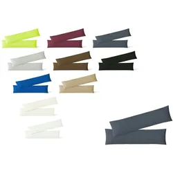 EXKLUSIV HEIMTEXTIL Kissenhülle Kissenbezug Doppelpack mit Reißverschluss hochwertige Jersey Qualität Anthrazit 40 x 145 cm