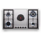 Gaskochfeld 90 cm 4 flammig Elektrokochfelder Gasbrenner Gas Cooker Hob Silber