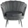 Livetastic Sessel Calais Samt 83 x 76 x 77 cm Dunkelgrau