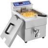 Royal Catering Induktionsfritteuse 10 L Friteuse Fritteuse Fritöse Elektro Induktionsfriteuse, Fritteuse, Silber