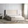Beliani Wasserbett mit Stauraumbank NOYERS Samtstoff Cremeweiß 160 x 200 cm