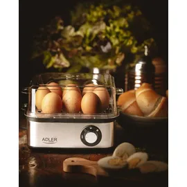 Adler AD 4486 8 Eier + Messbecher Schwarz