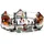 Wellhome - Weihnachtsdeko Eisbahn mit LED-Lichtern und Bewegung 21x22,5x39cm