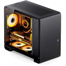 Jonsbo U4 Mini Micro-ATX-Gehäuse, Tempered Glass - schwarz
