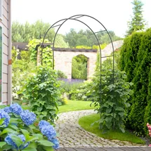 Outsunny Rosenbogen 140 x 40 x 240 cm Schwarz