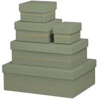 Rhodia Set mit 5 Boxen aus Kunstleder, 44x34x16cm -