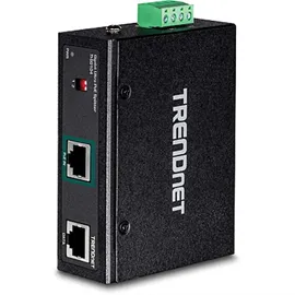 TRENDNET TRENDnet, TI-SG104, Industrieller Gigabit-UPoE-Splitter, Zwei DC-Leistungsausgänge, DIN-Schienen- oder Wandmontage, Einstellbarer Spannungsausgang