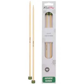 KnitPro K22328 Jackenstricknadeln, Bamboo, Braun, 30 cm x 4.5 mm, 2