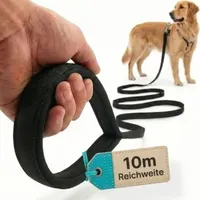 HUND IST KÖNIG 10m Schleppleine Hund - Schleppleine, 10m für Hunde mit gepolsterter Handschlaufe