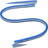 FAMEX Shinwa 74845 Kurven-Lineal mit Skala, flexibel, 40 cm