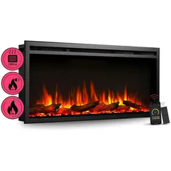 CrownFlame Elektrokamin BALDERIA Atalanta 40 - Einbaukamin, Heizung 1500 W, App