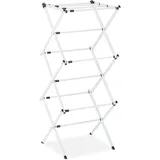 Relaxdays Turmwäscheständer 0 m weiß