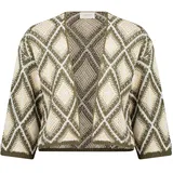 Cartoon Strick-Cardigan mit Jacquard Khaki 38