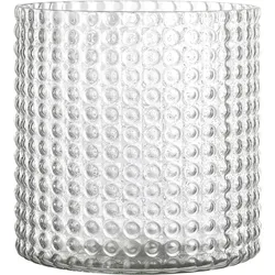 Bloomingville Vase 16,5 cm mit Reifen aus Glas