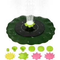 Solar-vogelbad-brunnen, 6 V 1 W Lotusblatt-förmiger Solar-brunnen-schwimmbrunnen Mit Düsen, Für Pool-teich-garten-terrasse