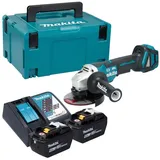 Makita DGA 517 Z inkl. 2 x 9,0 Ah + Ladegerät + Makpac