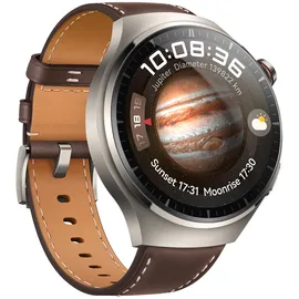 Huawei Watch 4 Pro Classic 48 mm Lederarmband dunkelbraun