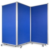 Office Marshal Filz-Stellwand Trennwand 3-teilig Blau