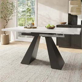 Okwish Ausziehtisch 74 x 77 x 159 cm weiß