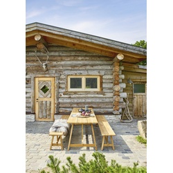 solpuri Set Country - Das Set besteht aus: 1 x Tisch Country 240 x 90 cm, 2 x Bank Country.
