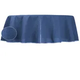 Haus und Deko Tischdecke Tischdecke Gartentischdecke oval PVC Weichschaum rutschfest Outdoor (1-tlg) blau 140 cm x 180 cm