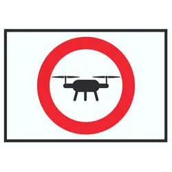 Drohnen Flugverbot Symbol Schild A0 (841x1189mm)