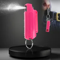 Kleines Sofort Einsatzbereit Pfefferspray Schlüsselanhänger, zur Tierabwehr,Pepper Spray, Pfefferspray Selbstverteidigung, Zuverlässiger Abwehrspray für den Notfall Rosenrot Vr01-A1