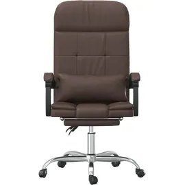 vidaXL Bürostuhl mit Massagefunktion Kunstleder Braun