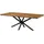 MASSIVMOEBEL24.DE Baumtisch 220 x 76 x 100 cm natur lackiert/grau